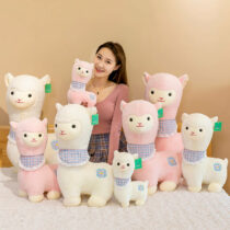 Two-colored Alpaca With Scarf Plush Toys