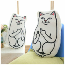 18.1″ Ripndip Lord Nermal, Green Alien & Cat Plush Pillow Toys