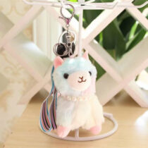 Kawaii Colorful Alpaca Plush Keychain
