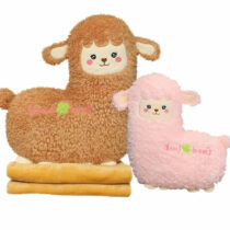 Cute Alpaca Plushie with Blanket