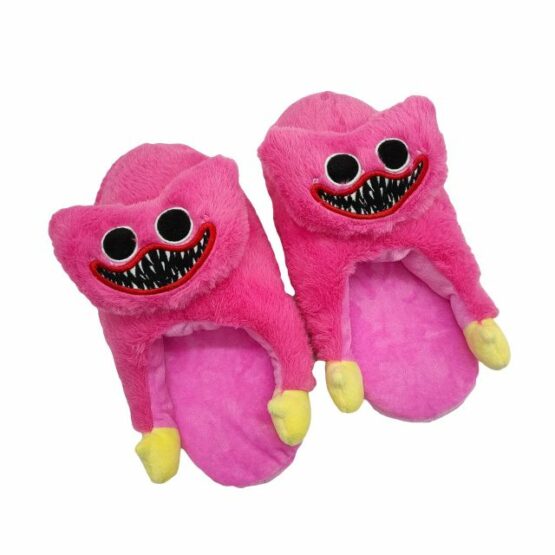 Huggy Wuggy Plush Slippers Red