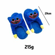 Huggy Wuggy Plush Slippers Blue