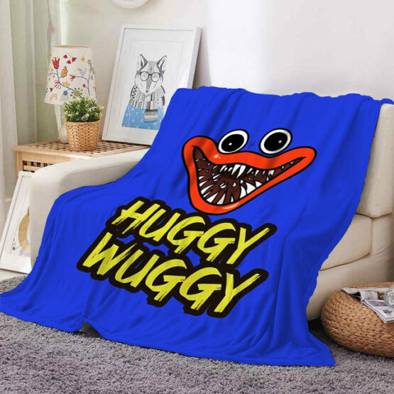Poppy Playtime Huggy Wuggy 3D Printed Flannel Blanket D